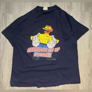 Vintage 1998 The Simpsons graphic print T-shirt grounds keeper Willie comedy L
